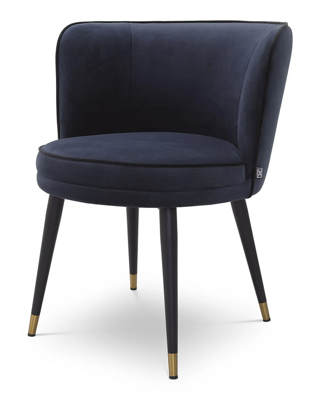 EICHHOLTZ | DINING CHAIR GRENADA - SAVONA MIDNIGHT BLUE VELVET