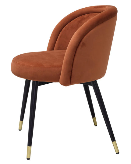 EICHHOLTZ | DINING CHAIR CHLOÉ SET OF 2 - ORANGE VELVET