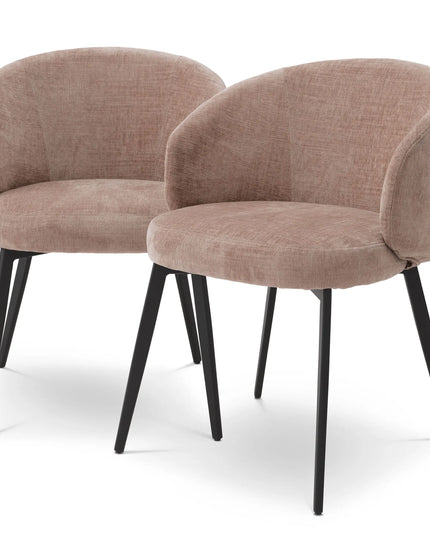 EICHHOLTZ | DINING CHAIR LlOYD WITH ARM SET OF 2 - SISLEY PINK