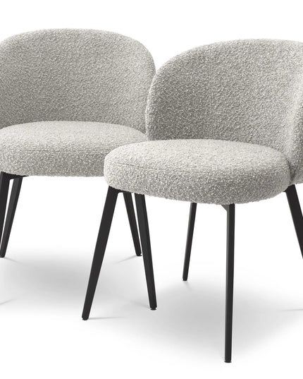 EICHHOLTZ | DINING CHAIR LlOYD SET OF 2 - BOUCLÉ GREY