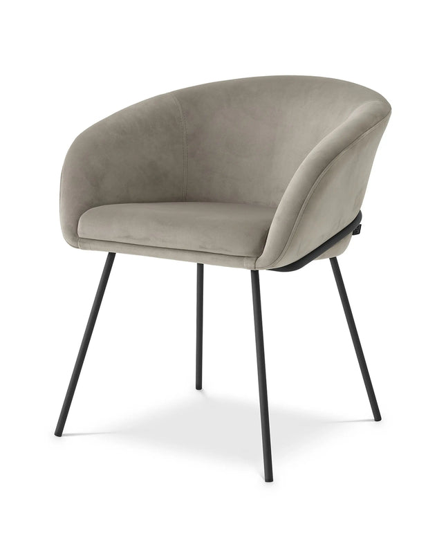 EICHHOLTZ | DINING CHAIR CAMPUS - GREIGE VELVET