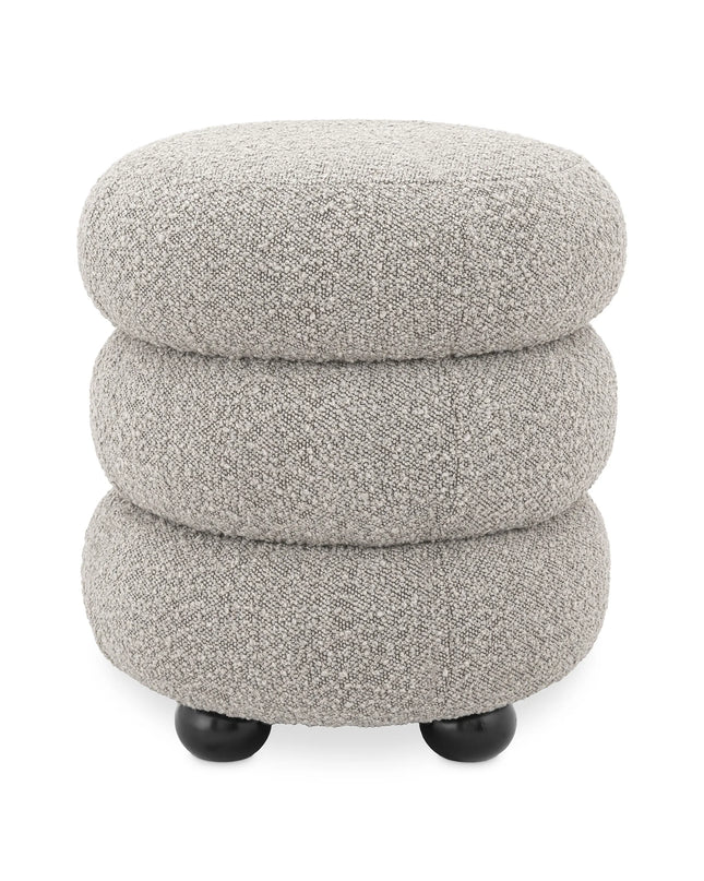 EICHHOLTZ | STOOL TULUM - BOUCLÉ GREY