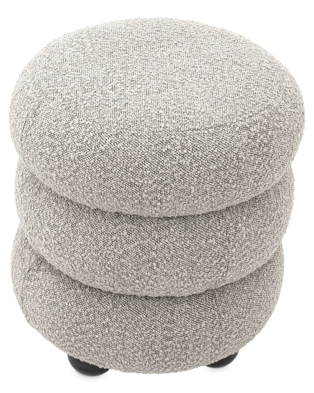 EICHHOLTZ | STOOL TULUM - BOUCLÉ GREY