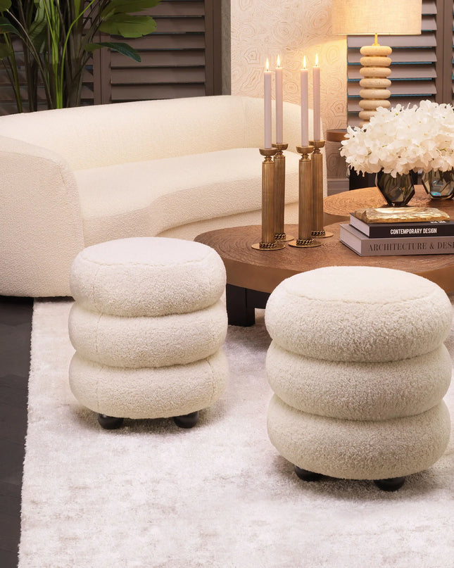 EICHHOLTZ | STOOL TULUM - BRISBANE CREAM