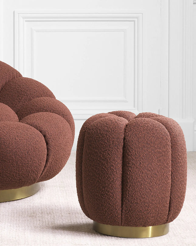 EICHHOLTZ | STOOL ORCHANIC - BOUCLÉ ROUGE