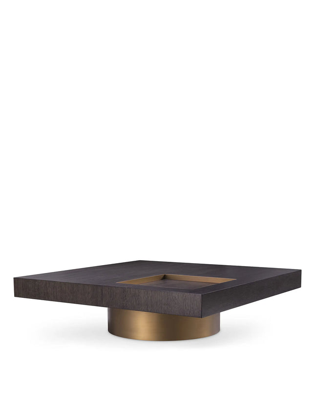 EICHHOLTZ | COFFEE TABLE OTUS SQUARE - BRUSHED BRASS FINISH