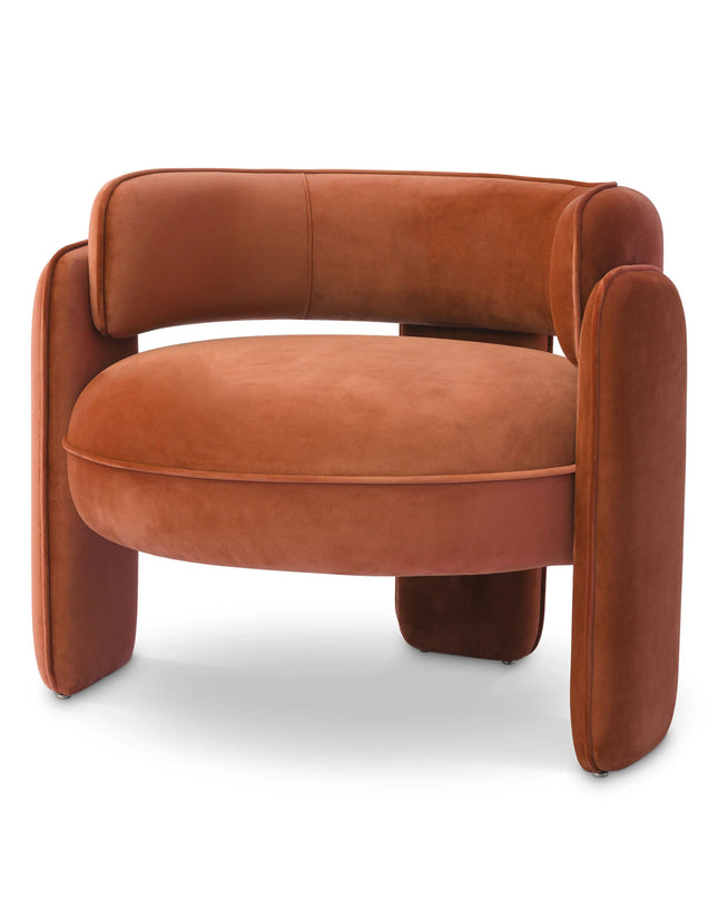 EICHHOLTZ | CHAIR CHAPLIN - ORANGE VELVET