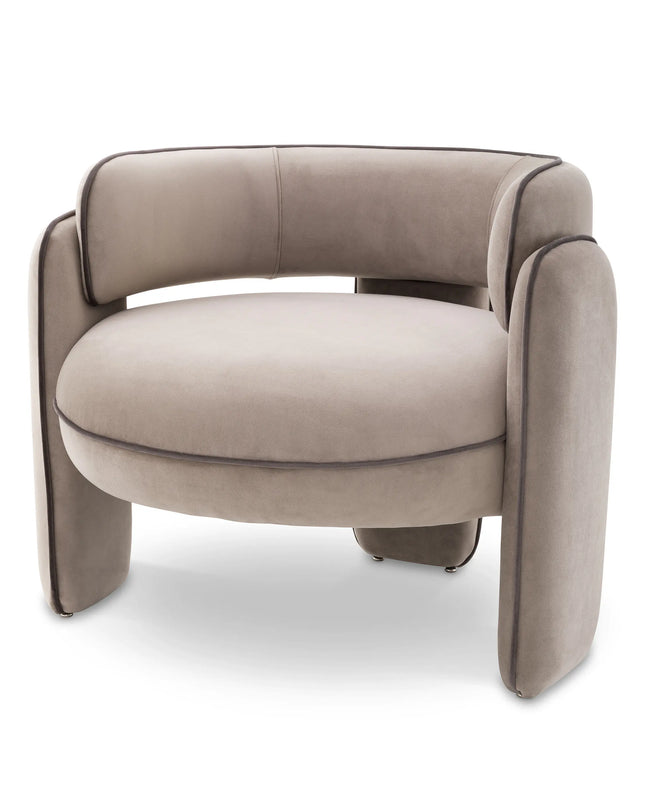 EICHHOLTZ | CHAIR CHAPLIN - GREIGE VELVET