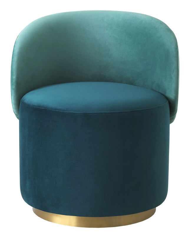 EICHHOLTZ | LOW DINING CHAIR GREER - SEA GREEN VELVET