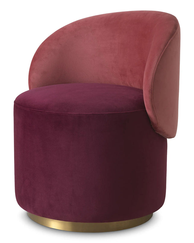 EICHHOLTZ | LOW DINING CHAIR GREER - BORDEAUX RED VELVET