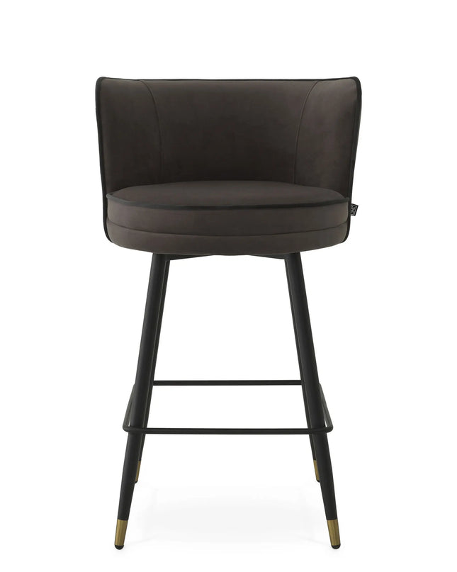 EICHHOLTZ | COUNTER STOOL GRENADA - GREY VELVET