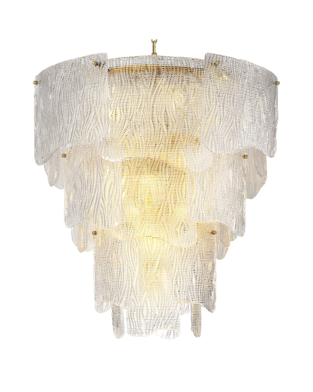 EICHHOLTZ | CHANDELIER ASINARA L - TEXTURED GLASS