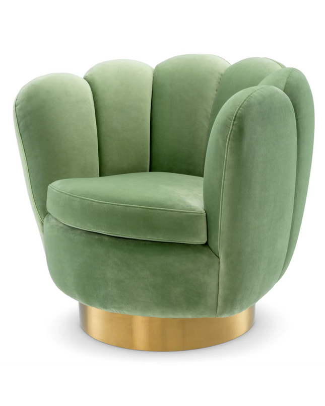 EICHHOLTZ | SWIVEL CHAIR MIRAGE - SAVONA PISTACHE GREEN VELVET