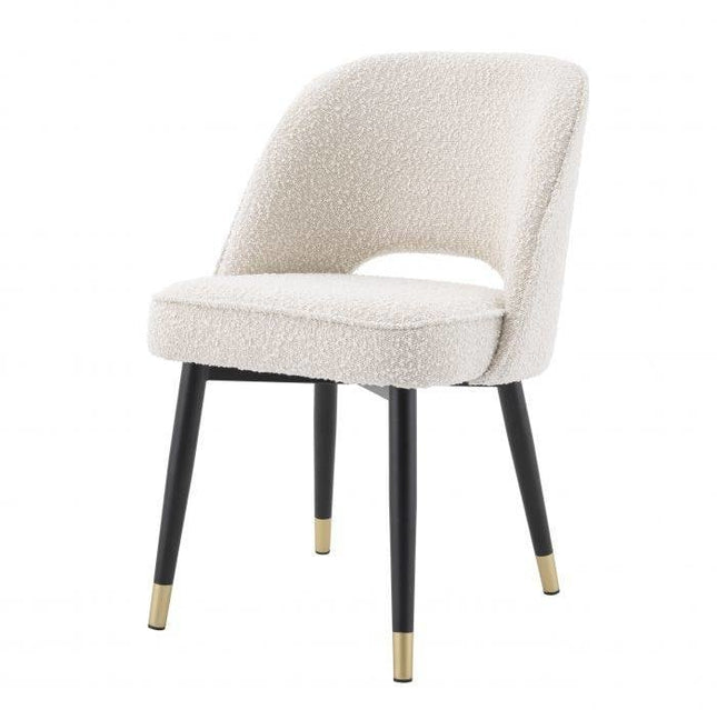 EICHHOLTZ | DINING CHAIR CLIFF SET OF 2 - BOUCLÉ CREAM