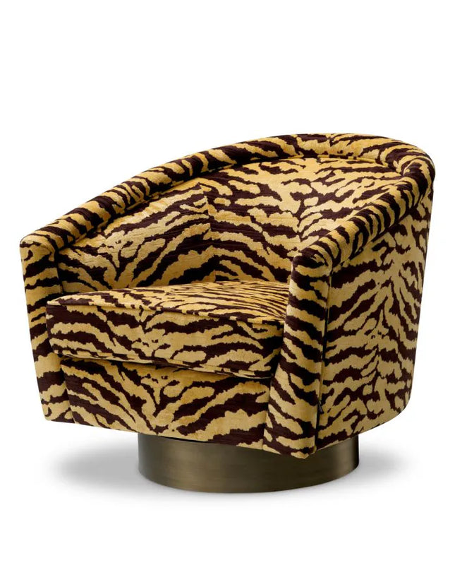 EICHHOLTZ | SWIVEL CHAIR CATENE - TIGRIS BROWN