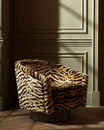 EICHHOLTZ | SWIVEL CHAIR CATENE - TIGRIS BROWN