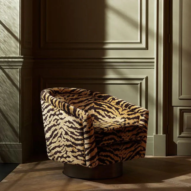 EICHHOLTZ | SWIVEL CHAIR CATENE - TIGRIS BROWN