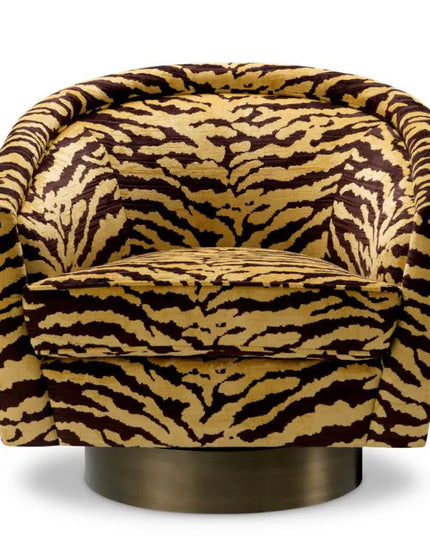 EICHHOLTZ | SWIVEL CHAIR CATENE - TIGRIS BROWN