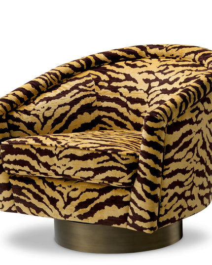 EICHHOLTZ | SWIVEL CHAIR CATENE - TIGRIS BROWN