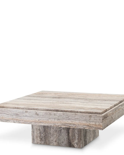 EICHHOLTZ | COFFEE TABLE SARTORIA - TRAVERTINE SILVER