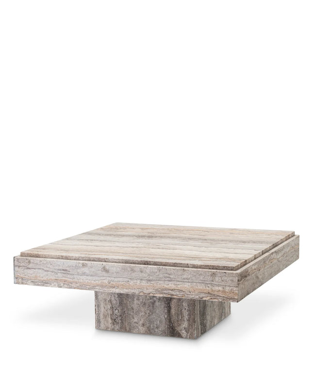 EICHHOLTZ | COFFEE TABLE SARTORIA - TRAVERTINE SILVER
