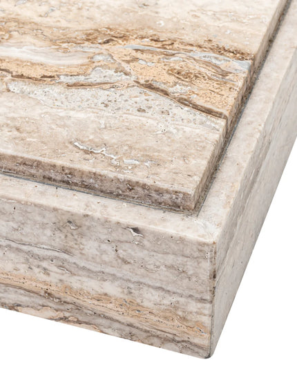 EICHHOLTZ | COFFEE TABLE SARTORIA - TRAVERTINE SILVER