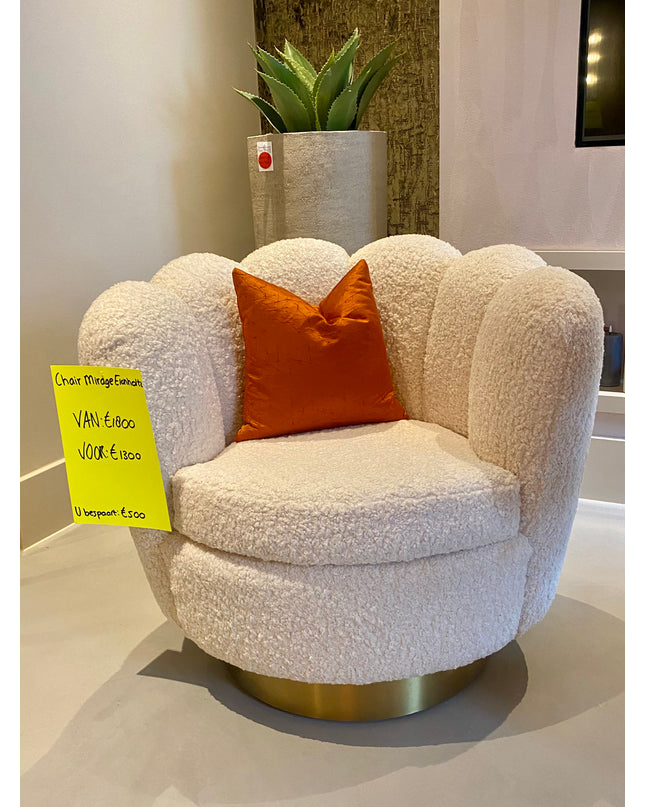 EICHHOLTZ | SWIVEL CHAIR MIRAGE - BOUCLÉ CREAM - SHOWROOM ARTIKEL