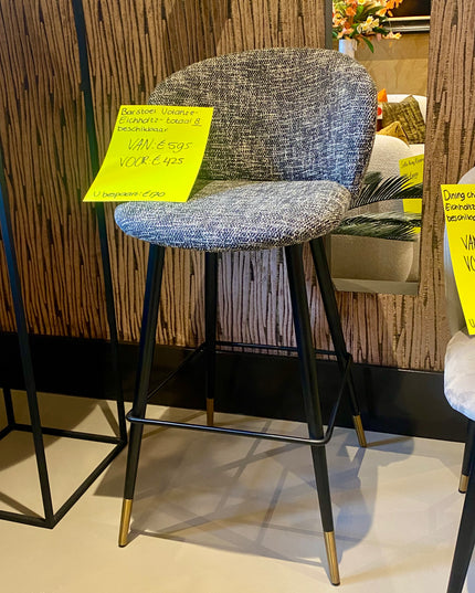 EICHHOLTZ | BAR STOOL VOLANTE - MADEMOISELLE BLACK- SHOWROOM ARTIKEL