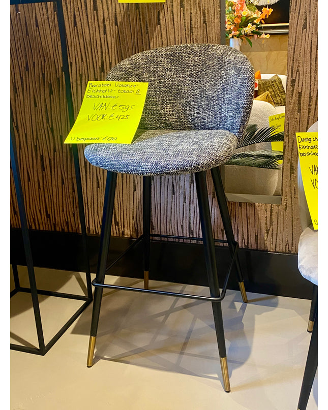 EICHHOLTZ | BAR STOOL VOLANTE - MADEMOISELLE BLACK- SHOWROOM ARTIKEL