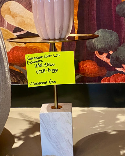 EICHHOLTZ | SIDE TABLE COLE - WITE MARBLE - SHOWROOM ARTIKEL