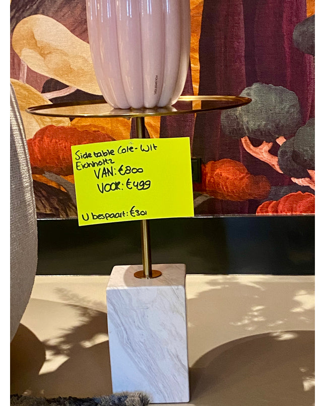 EICHHOLTZ | SIDE TABLE COLE - WITE MARBLE - SHOWROOM ARTIKEL