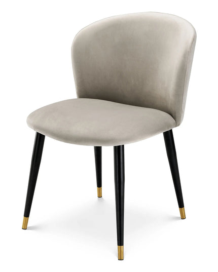 EICHHOLTZ | DINING CHAIR VOLANTE - ROCHE BEIGE VELVET- SHOWROOM ARTIKEL