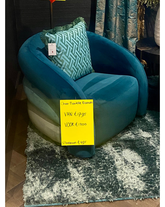 EICHHOLTZ | SWIVEL CHAIR NOVELLE - SEA GREEN VELVET - SHOWROOM ARTIKEL